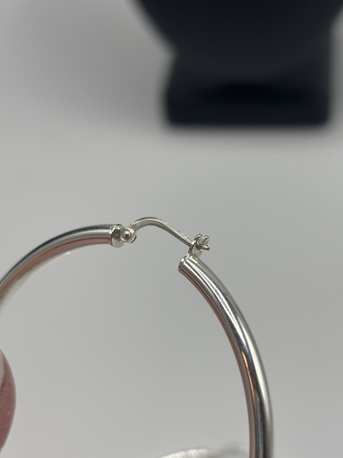 Sterling Silver Hoop Earrings 925 Statement Fine Jewelry 6.80g 2”
