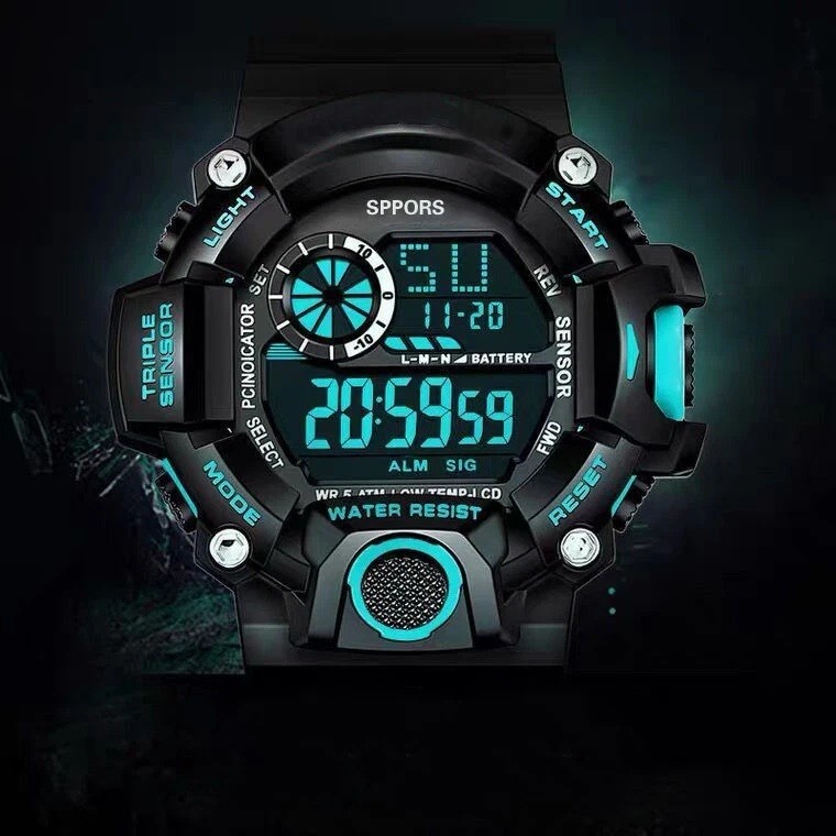 Men Waterproof Digital Sports Watch Military Tactical LED Backlight Wristwatch