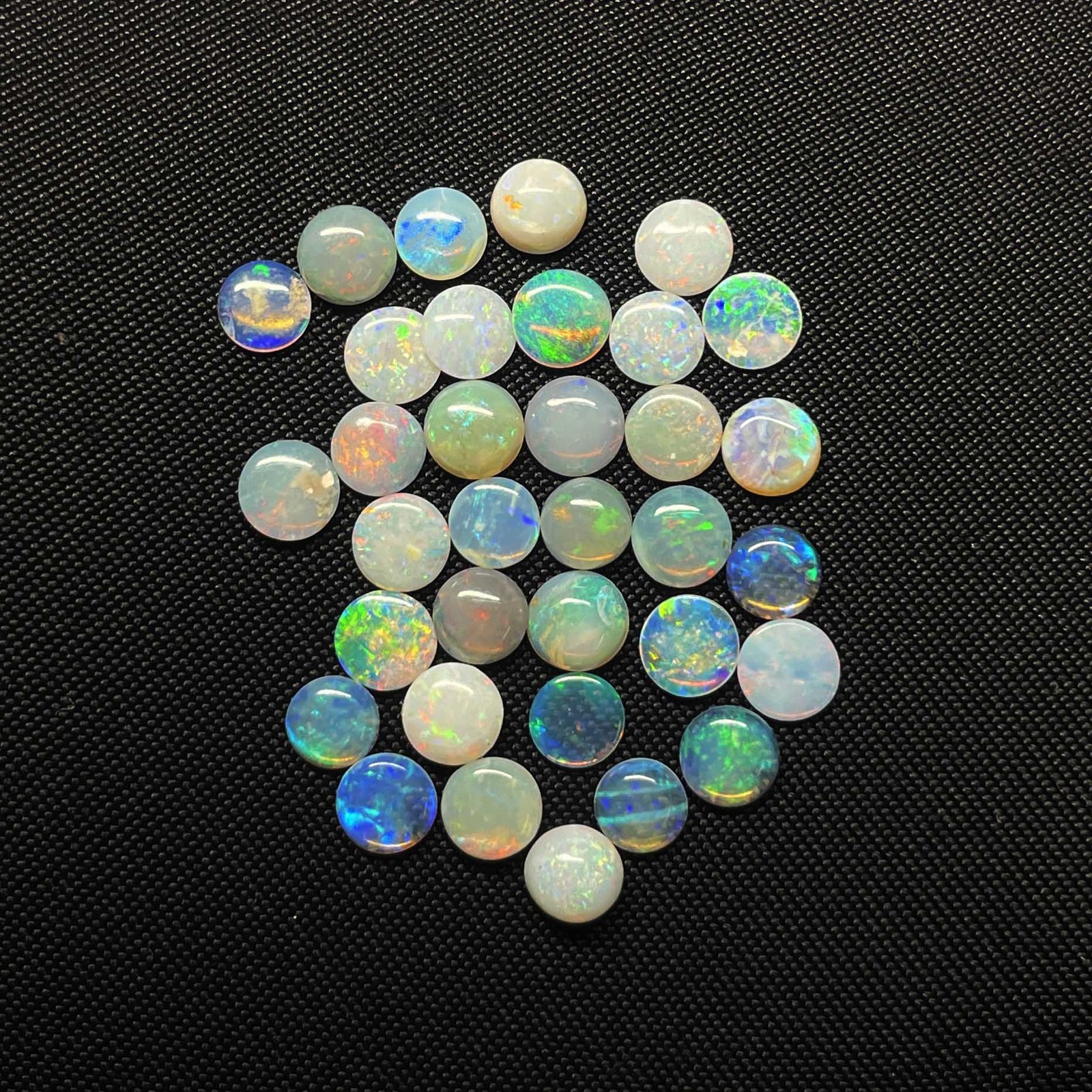 Natural Australian Opal Round Cabochon Loose Gemstone Lot 2 MM 100 Pcs