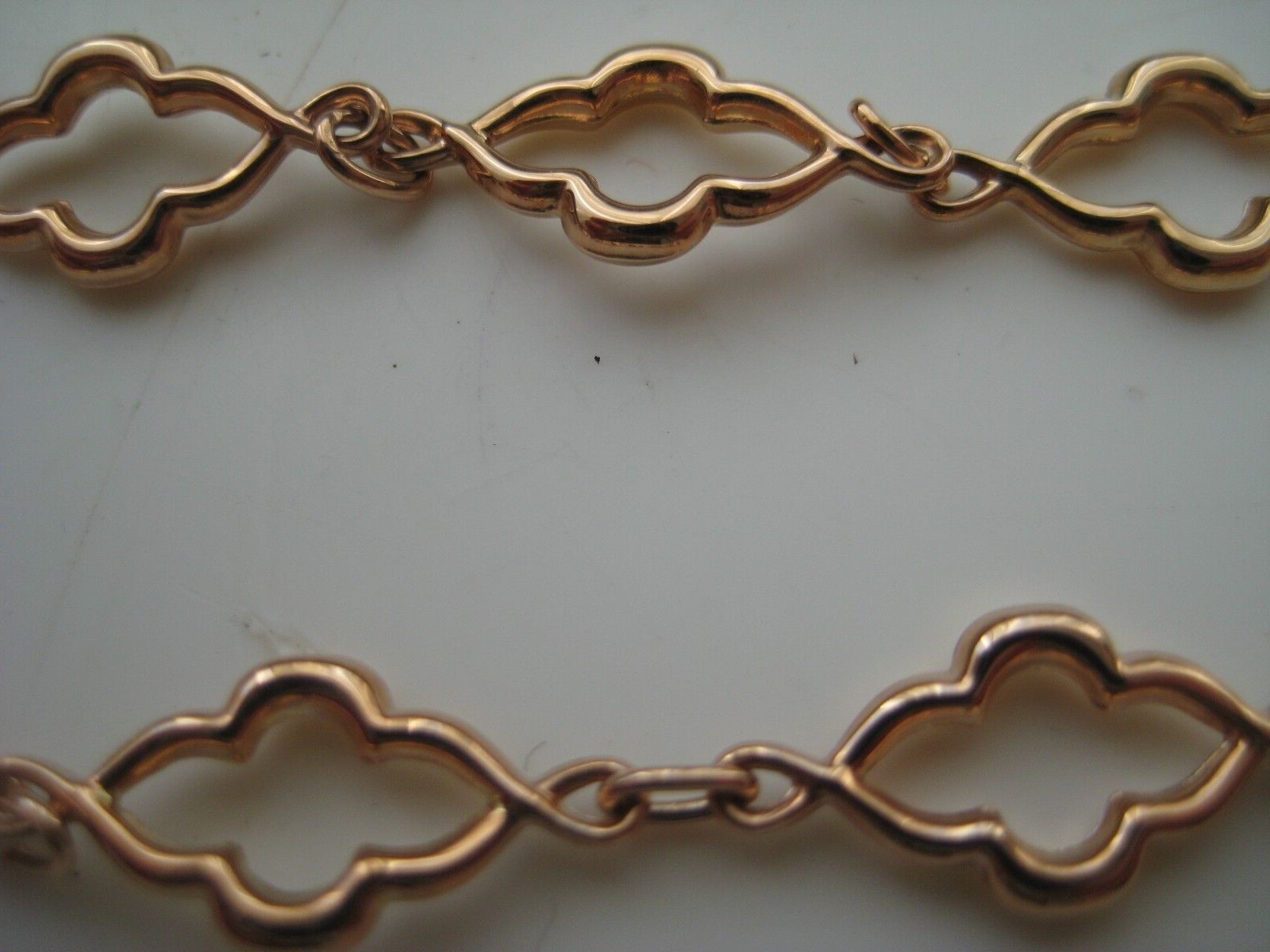 Gold Bracelet 9 Carat Rose Ladies Links Curly
