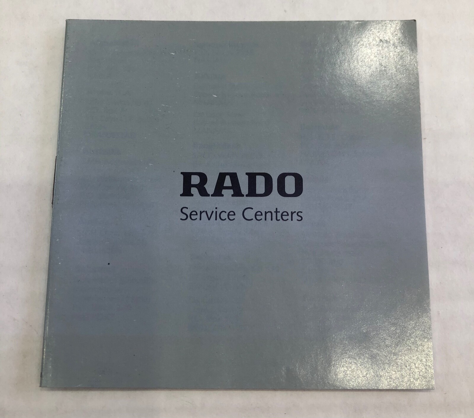 Rado Switzerland Watch original Black Instruction Book and warranty