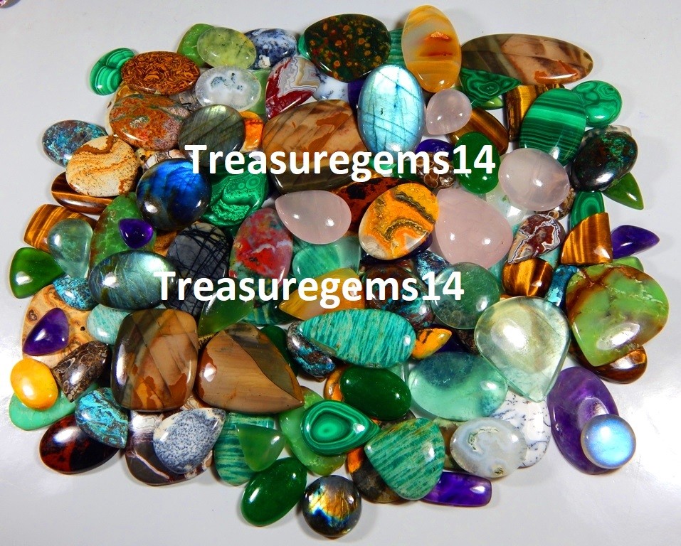 All Kind Semi Precious Loose Gemstone 250 Crt Wholesale Lot Natural Mix Cabochon