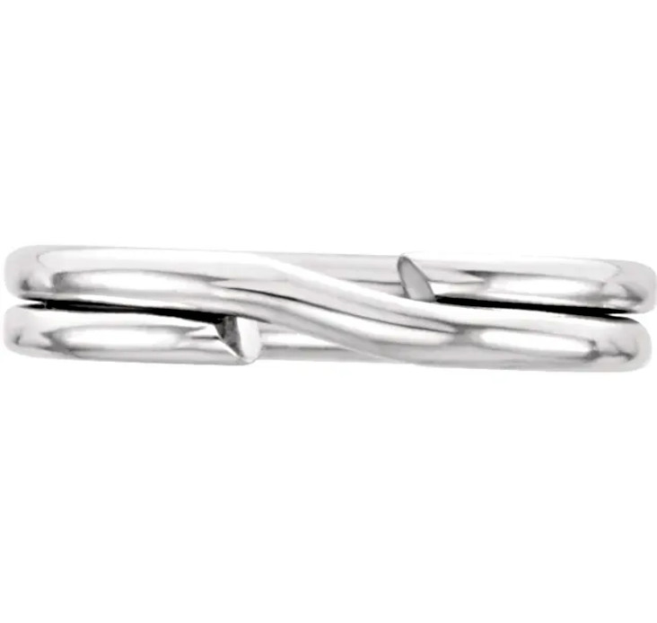 (2) 8mm OD 6.3mm ID 15ga 14k Solid White Gold Round Split Jump Ring Link RHODIUM