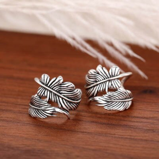 Double feather ear cuffs •Feather earrings Sold as A PAIR!