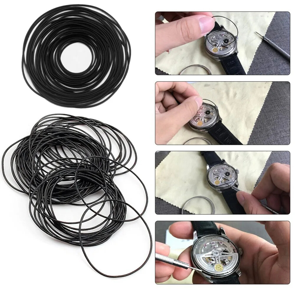Watch Back Case Waterproof O-Ring 0.5-0.8mm 13-40mm Rear Cover Gasket Seal Ring