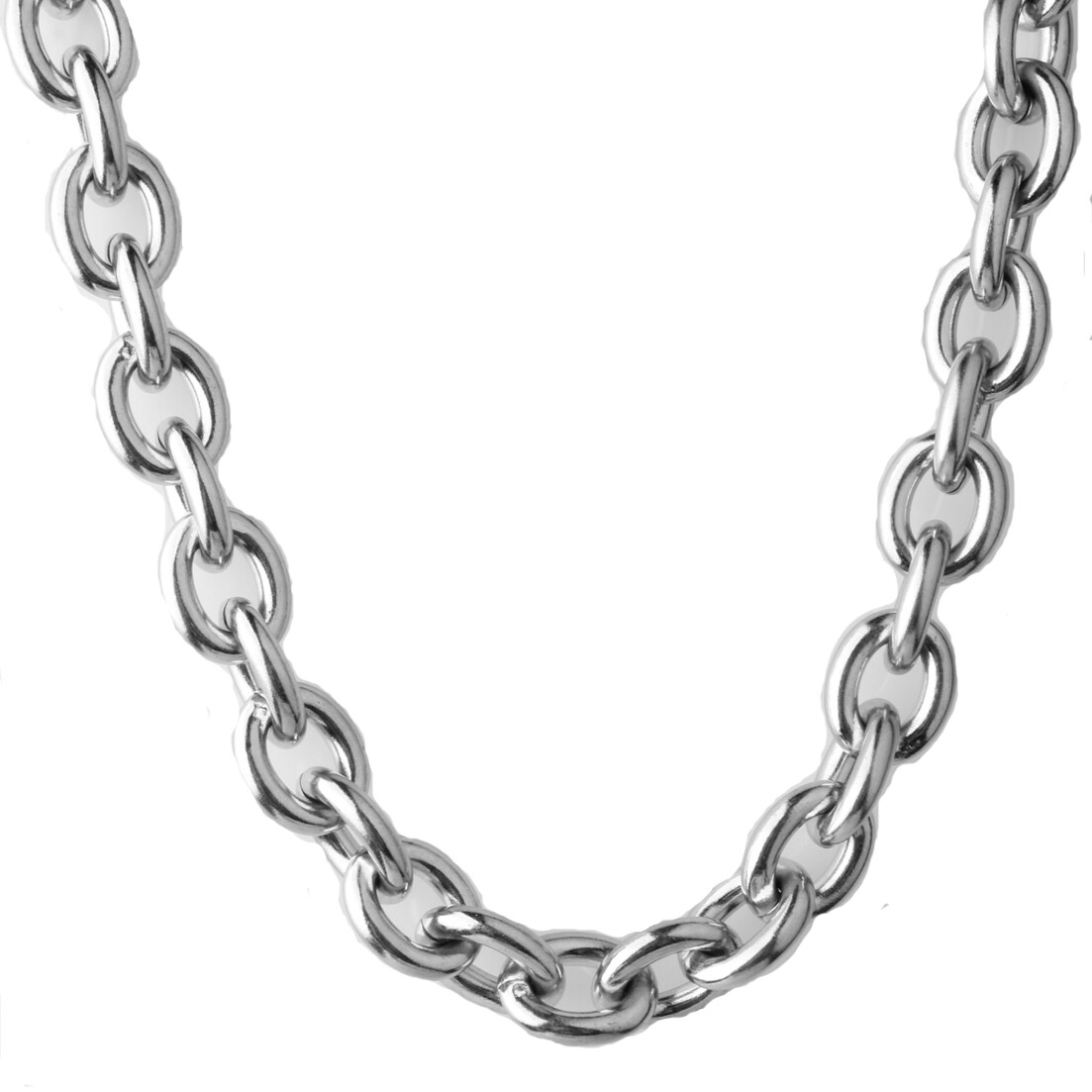 Huge 8/11/13/15mm Stainless Steel Rolo Oval Link Mens Chain Necklace or Bracelet