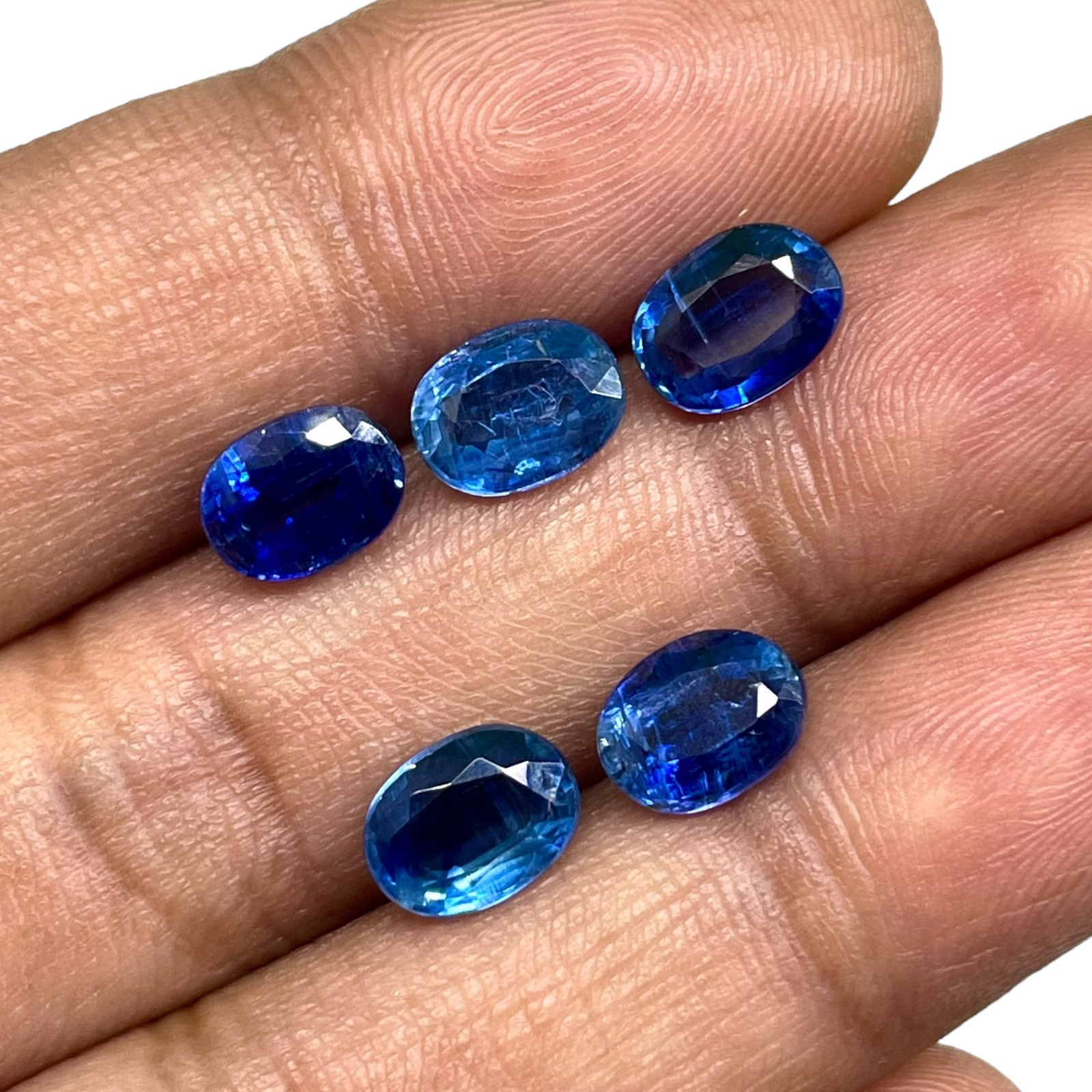 5 Pcs Natural Kyanite Blue 6x4mm Oval Cut Dazzling Untreated Loose Gemstones Lot