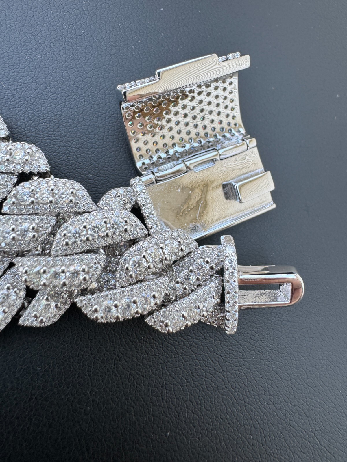 MOISSANITE Real Miami Cuban Link Chain Iced Hip Hop 925 Silver Necklace 16″-30″