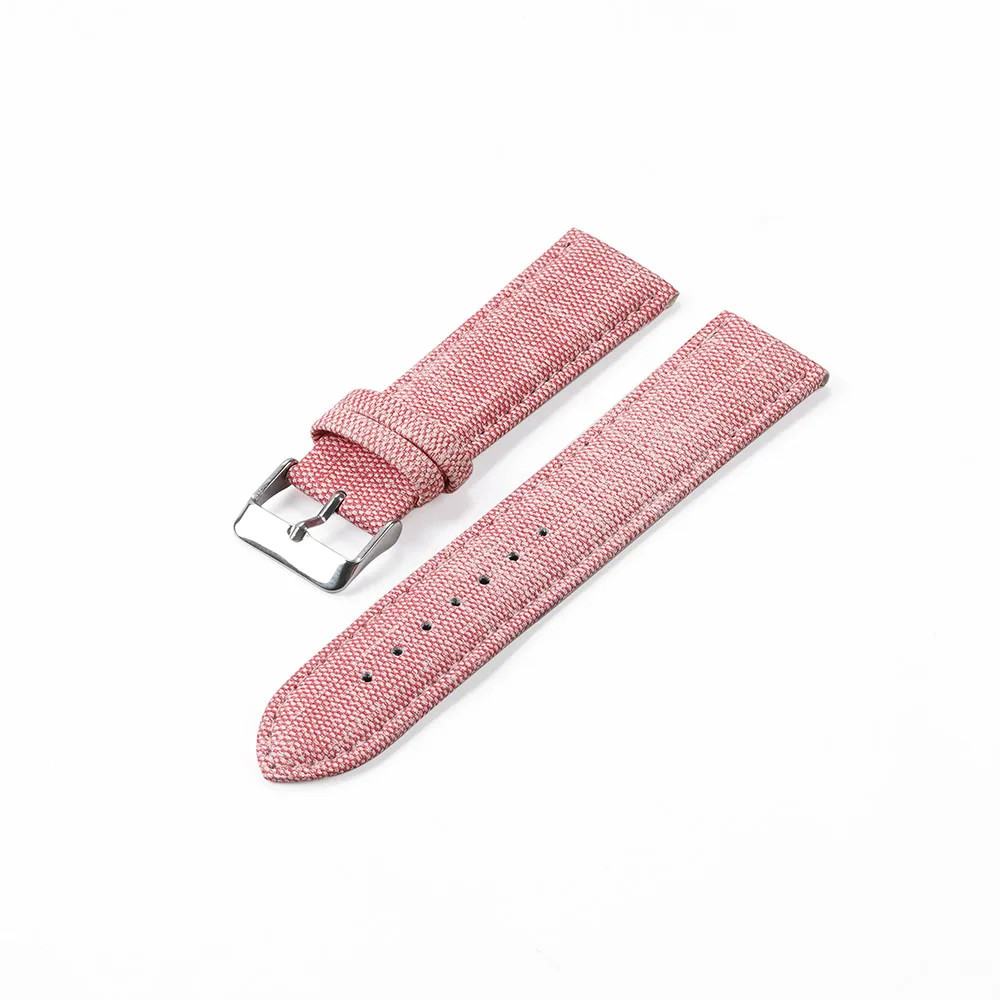 Vintage Denim Pattern Nylon Leather Watch Strap Band 12 14 16 18 20 22mm