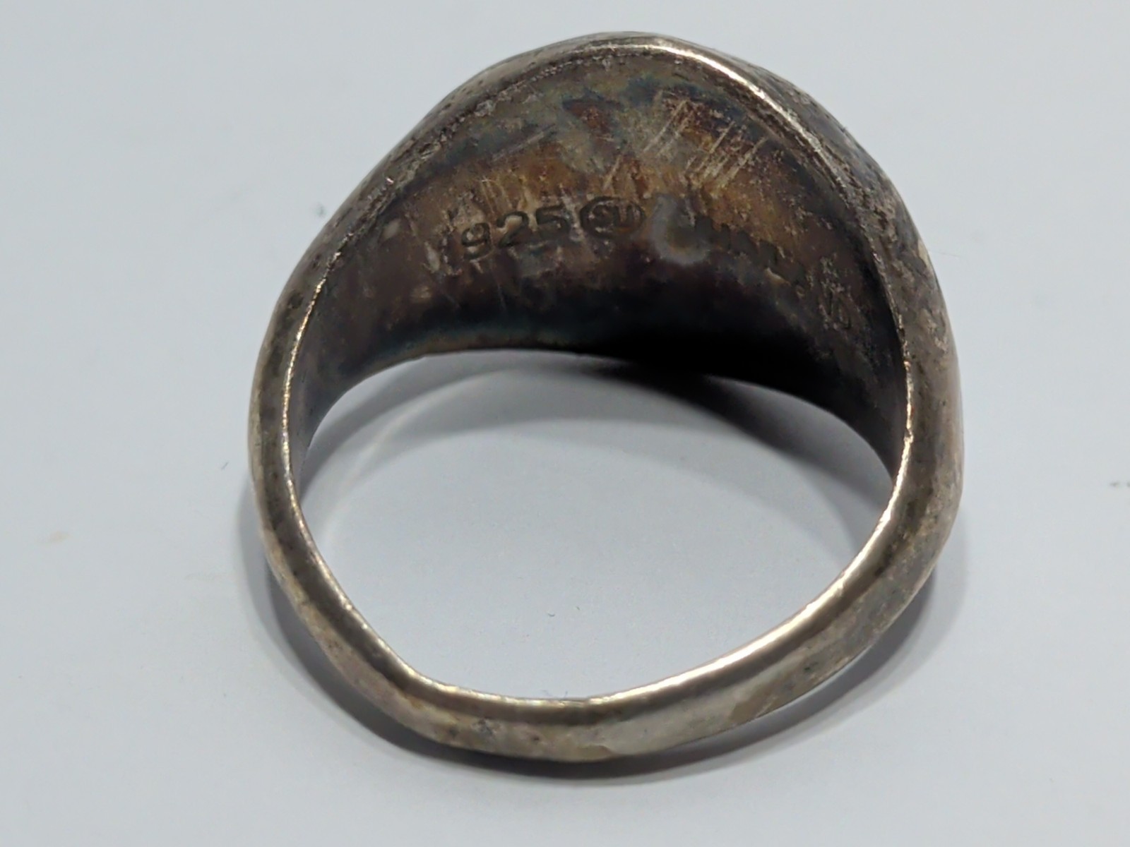 ✨VINTAGE✨ .925 Sterling Silver Etched Dome Ring – Size 9 – Made In Thailand