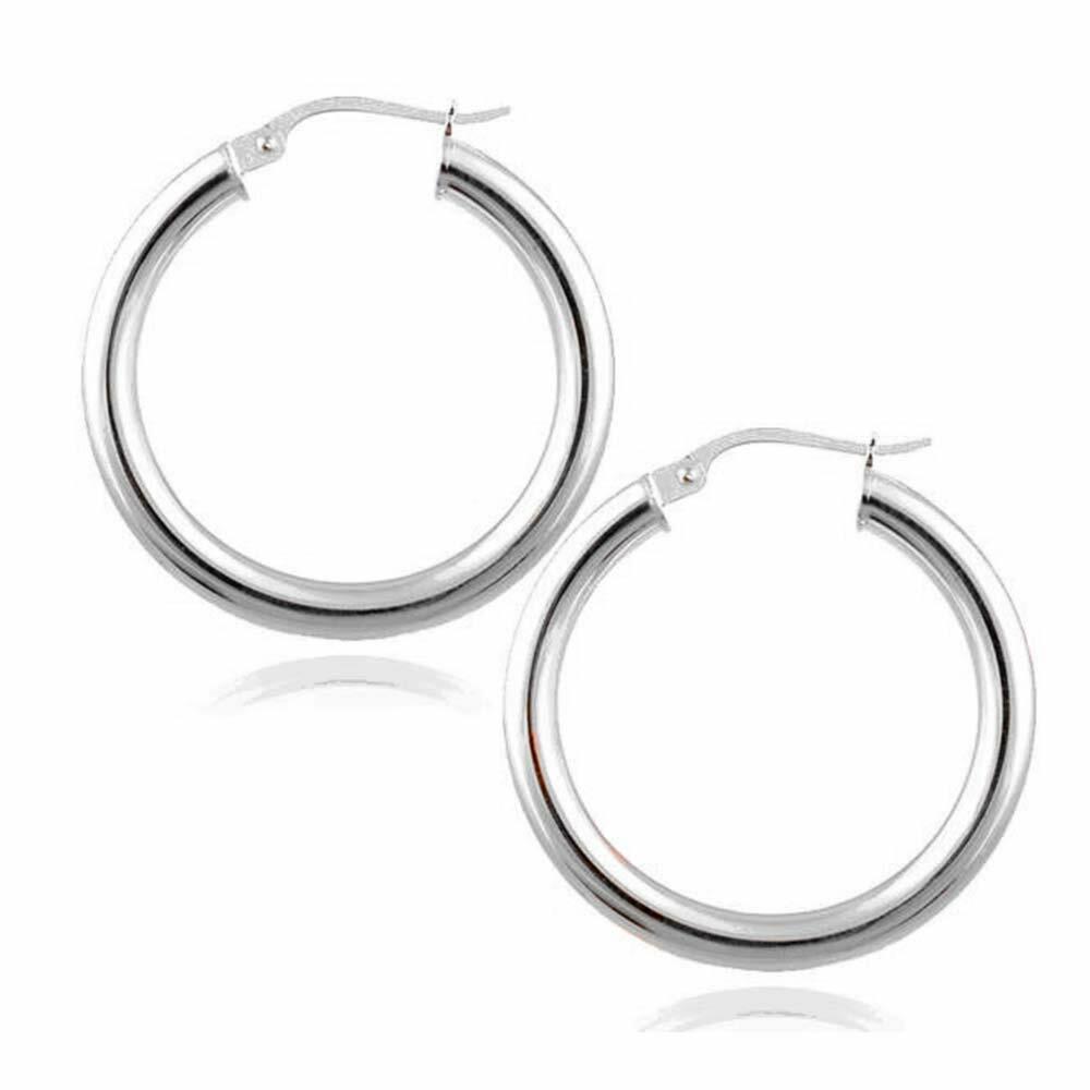 925 Sterling Silver 2MM Hoop Earrings-Unisex French Lock Hoop Earrings 10MM-80MM