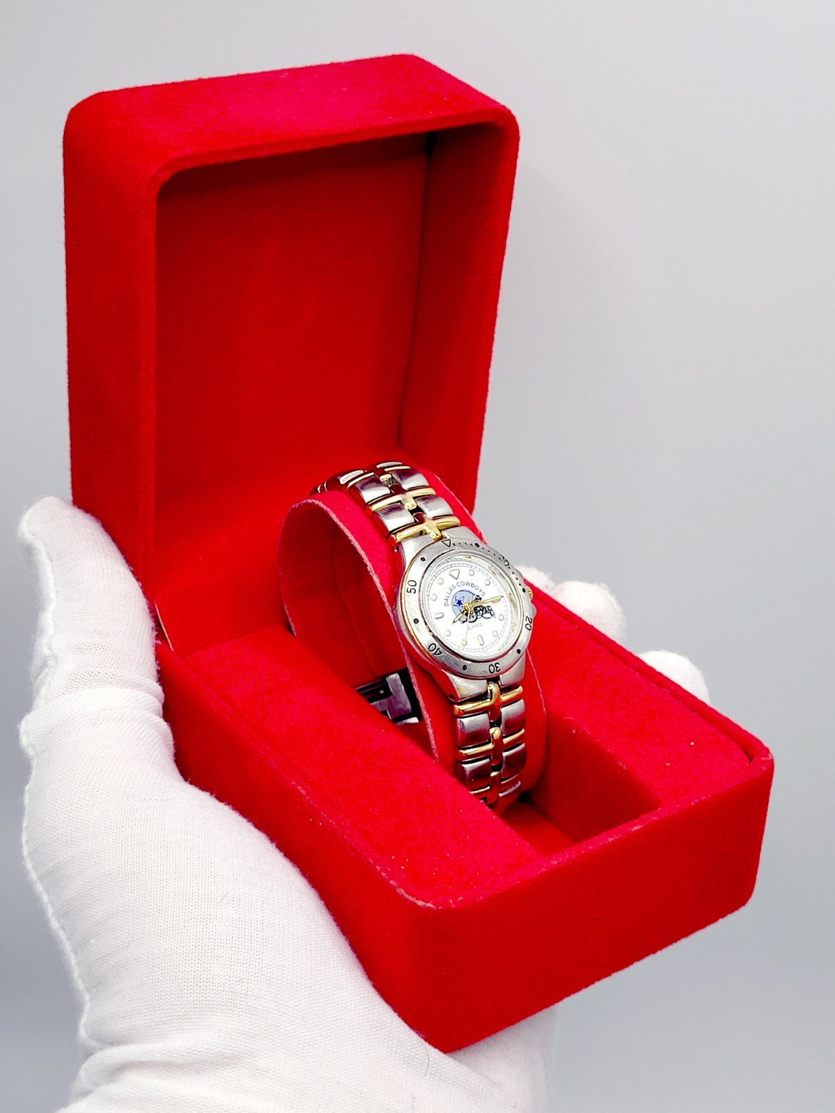 GTE Dallas Cowboys Ladies Women’s Analog Watch 2 Tone 26mm N. MINT New Battery