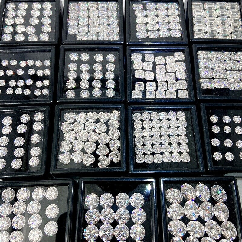 GRA Certified Loose Moissanite Round Stones D VVS1 All Sizes