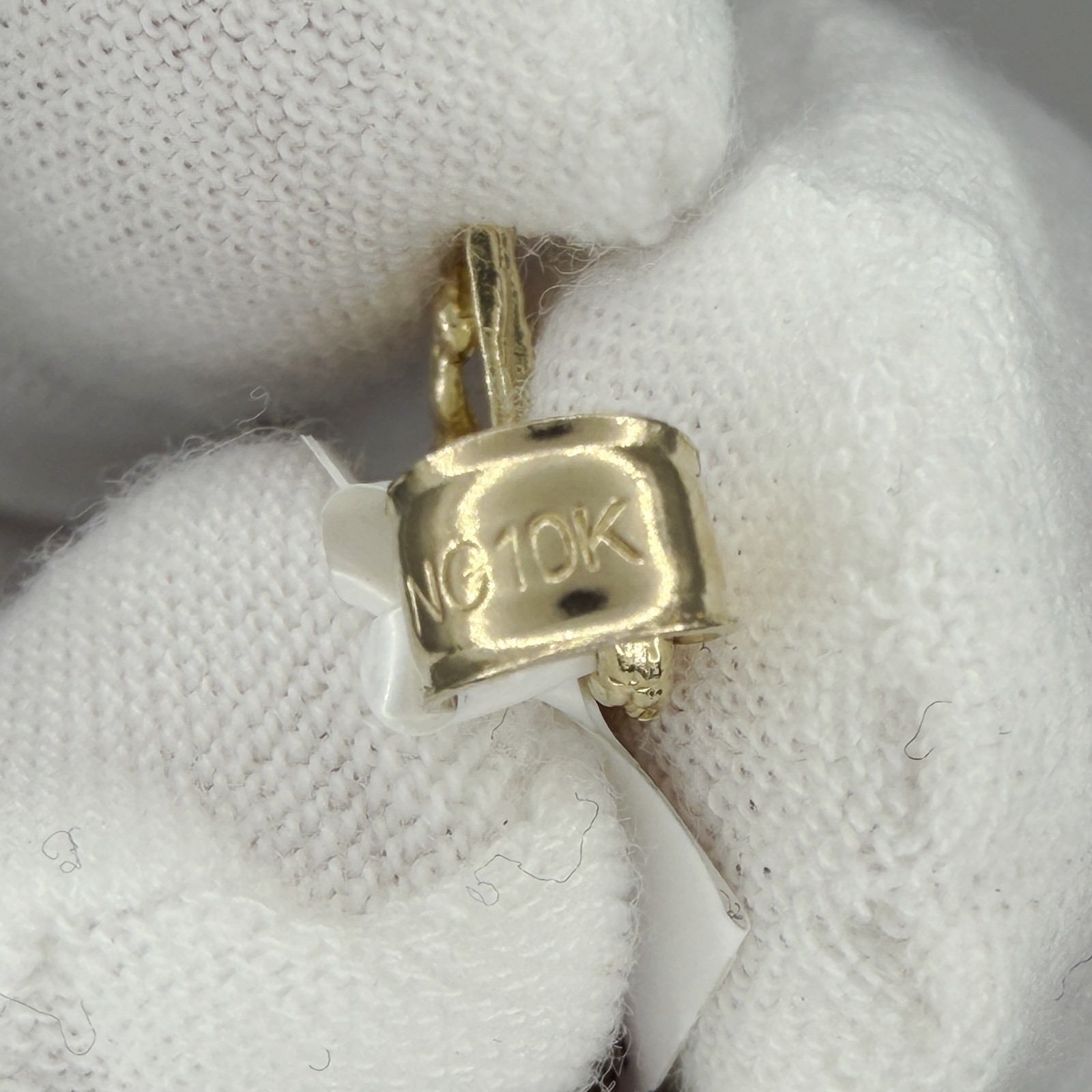 10k Yellow Gold Diamond-Cut Unisex Cross Crucifix Religious Charm Pendant
