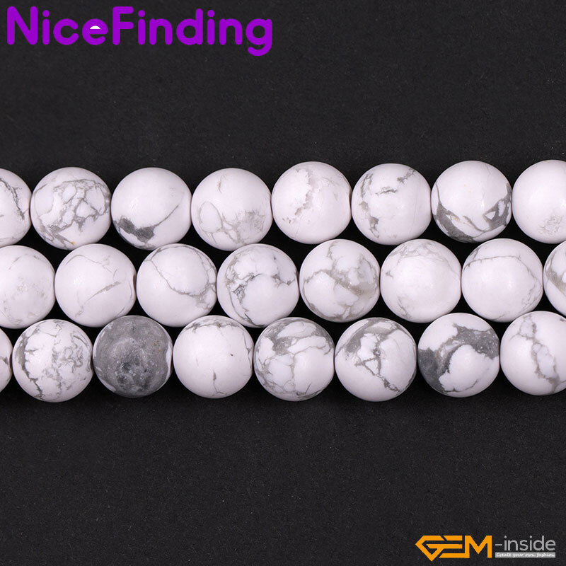 Howlite Jasper Chakra Matt Natural Round Beads For Jewelry Making 15″ Strand