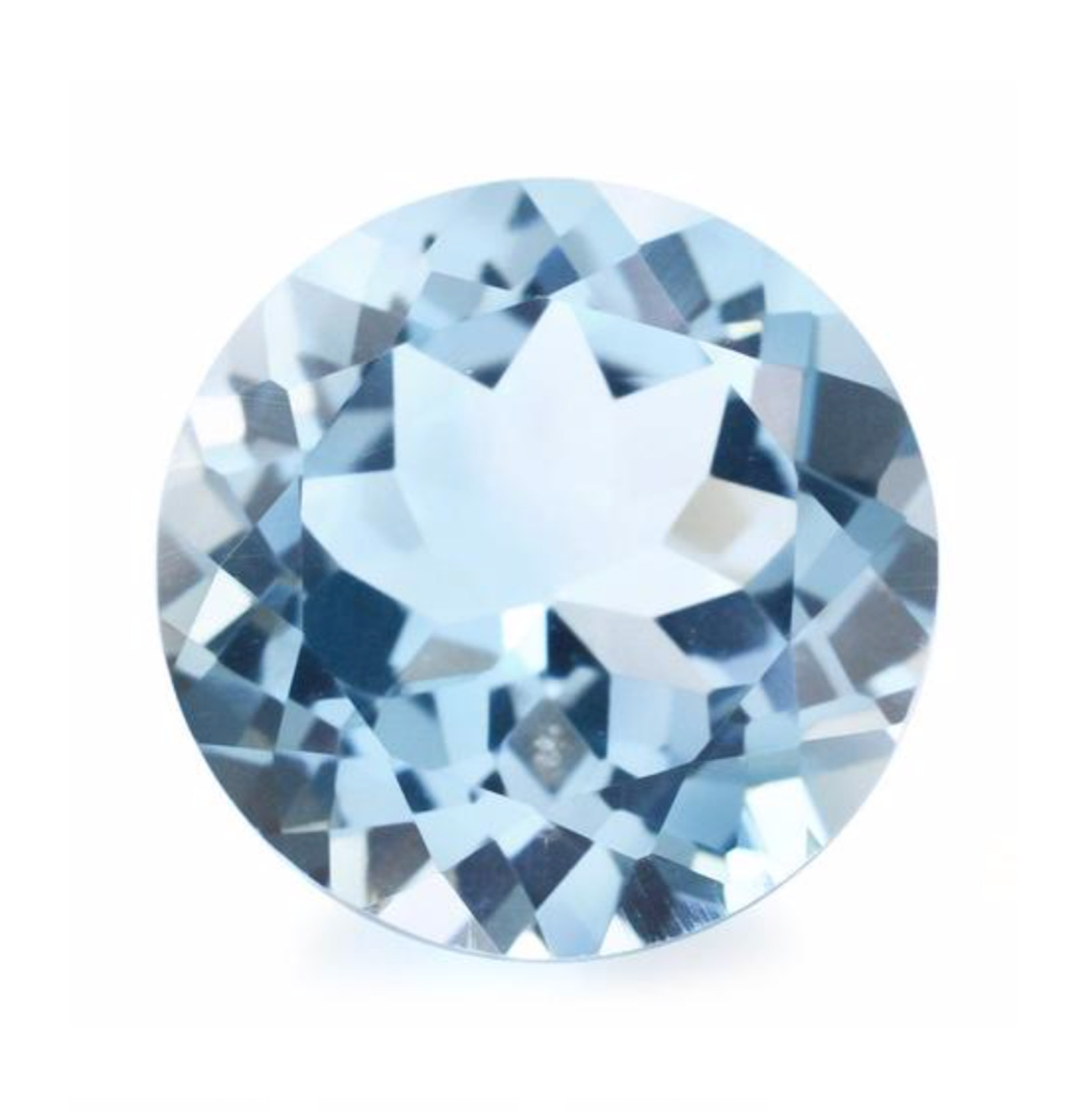 Natural Bright Sky Blue Topaz Round Faceted AAA Heated Loose Stones (1mm – 15mm)