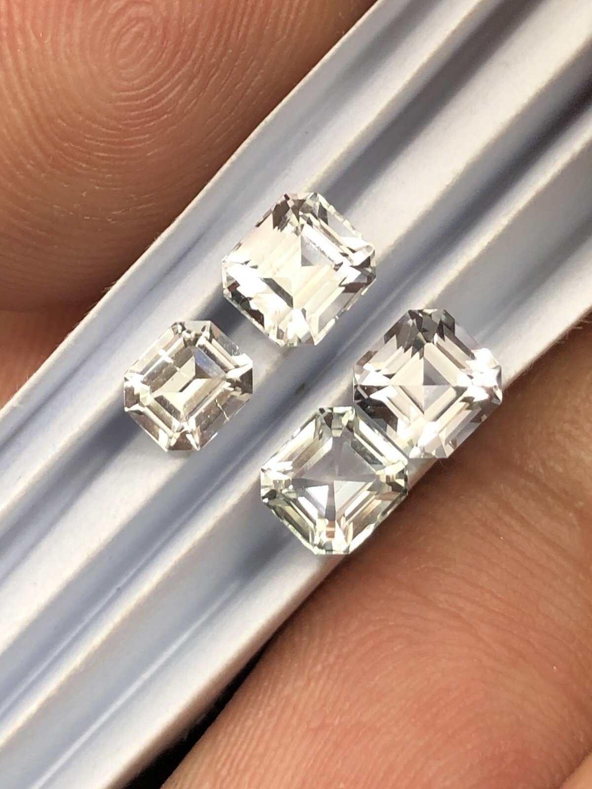 2.9 Ct Colorless Faceted Tourmaline Lot From Afghanistan