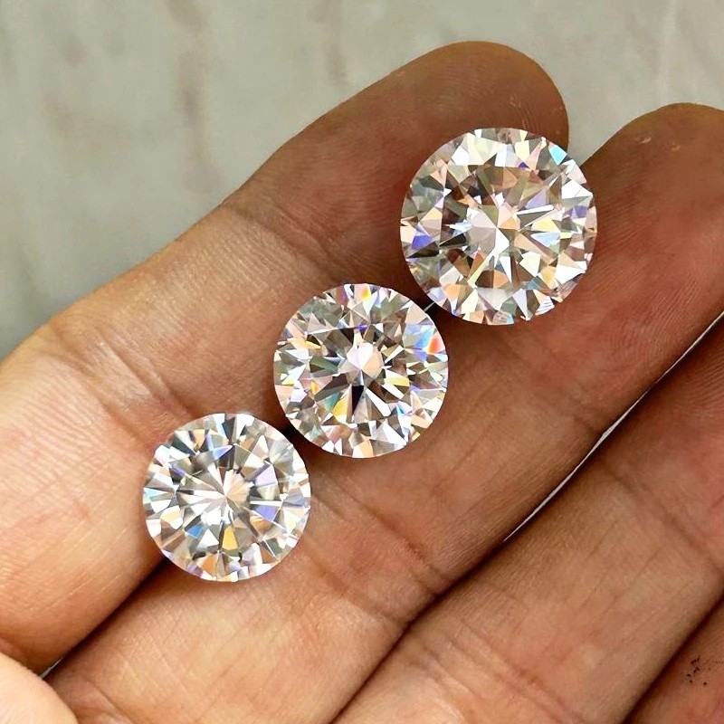 0.1-5ct GRA Certified D Color Loose Moissanite VVS1 Round Cut for Jewelry Making