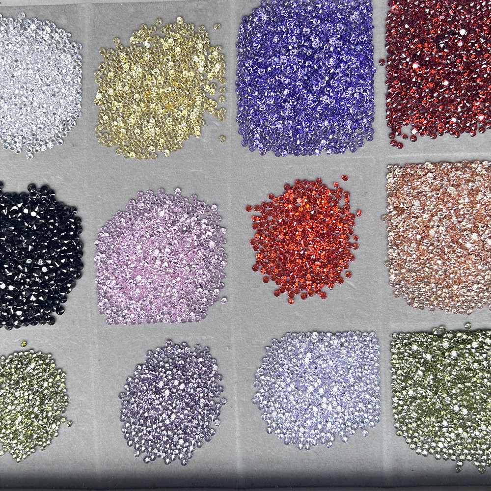 Fancy Color Small Size Loose Zirconia 1000pcs 0.8mm-3.5mm for Jewelry DIY Rings