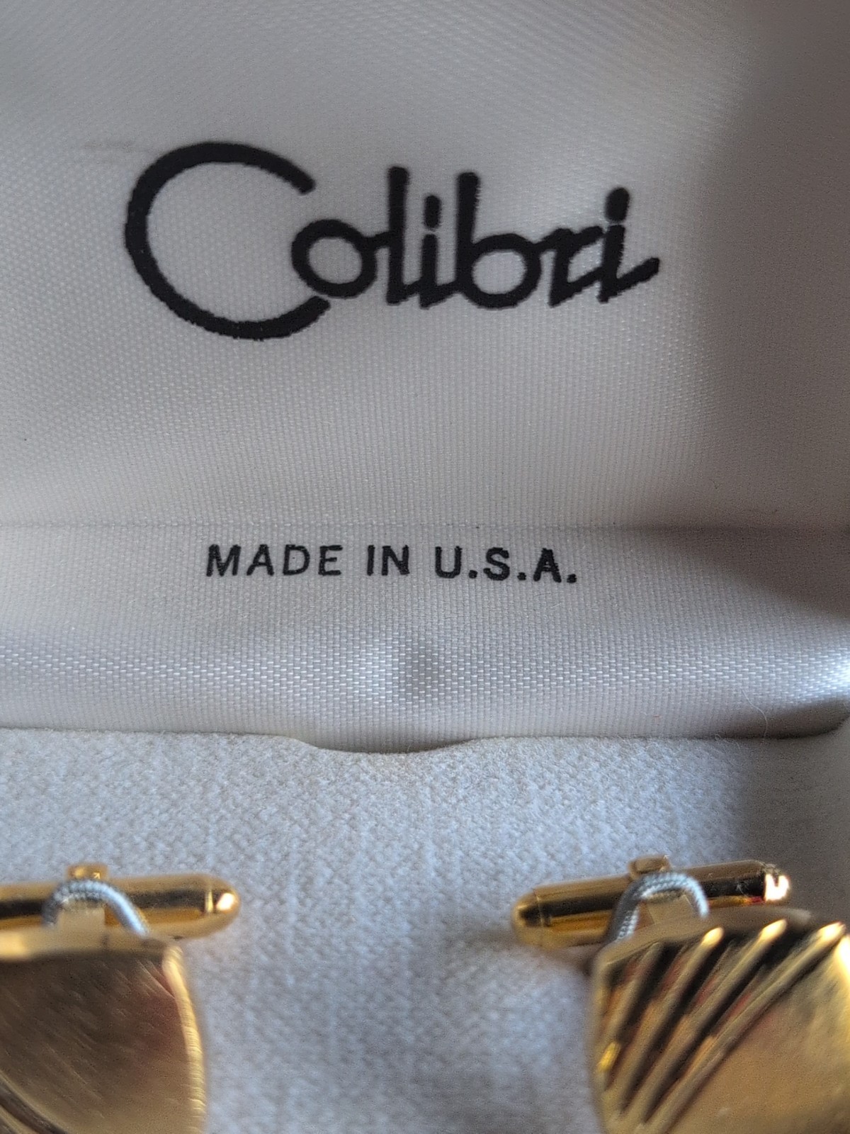 Cufflinks Colibri Black & Goldtone Gold Tone Made In USA NIB FAST FREE SHIPPING