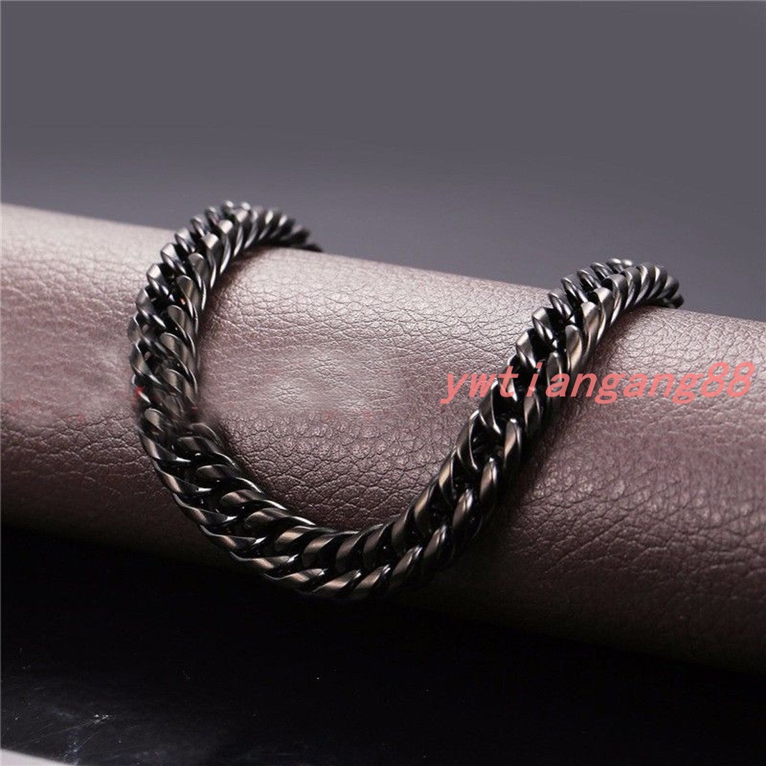 Heavy Stainless Steel Mens 11/13/16/20/22mm Black Cuban Curb Link Chain Necklace