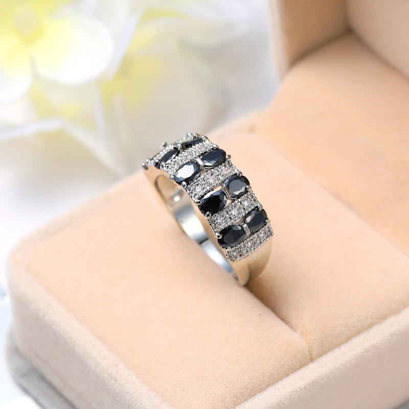19.50 Cts White And black Color Onlyx Fire Topaz Gemstone Silver Woman Sz 6-10