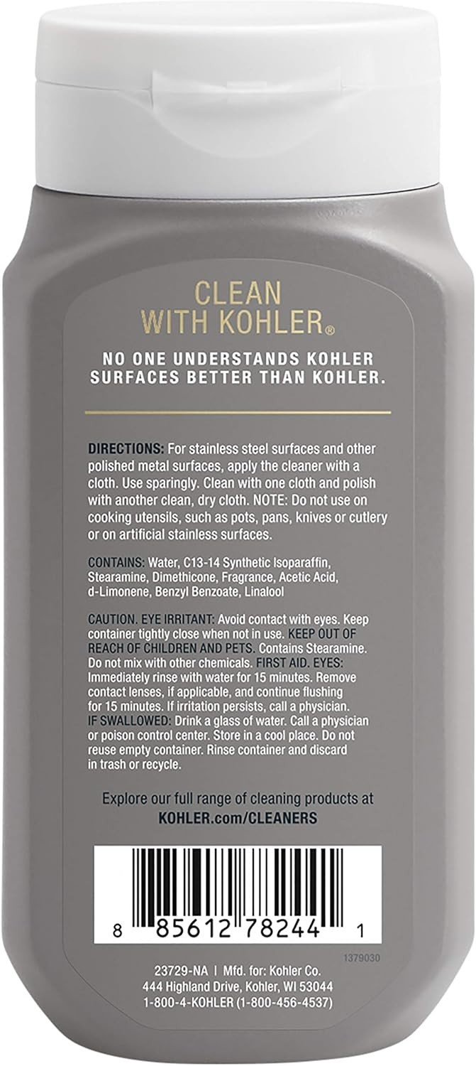 8 FL Oz Stainless Steel Cleaner – Polish & Protect Kitchen & Bathroom Surfaces