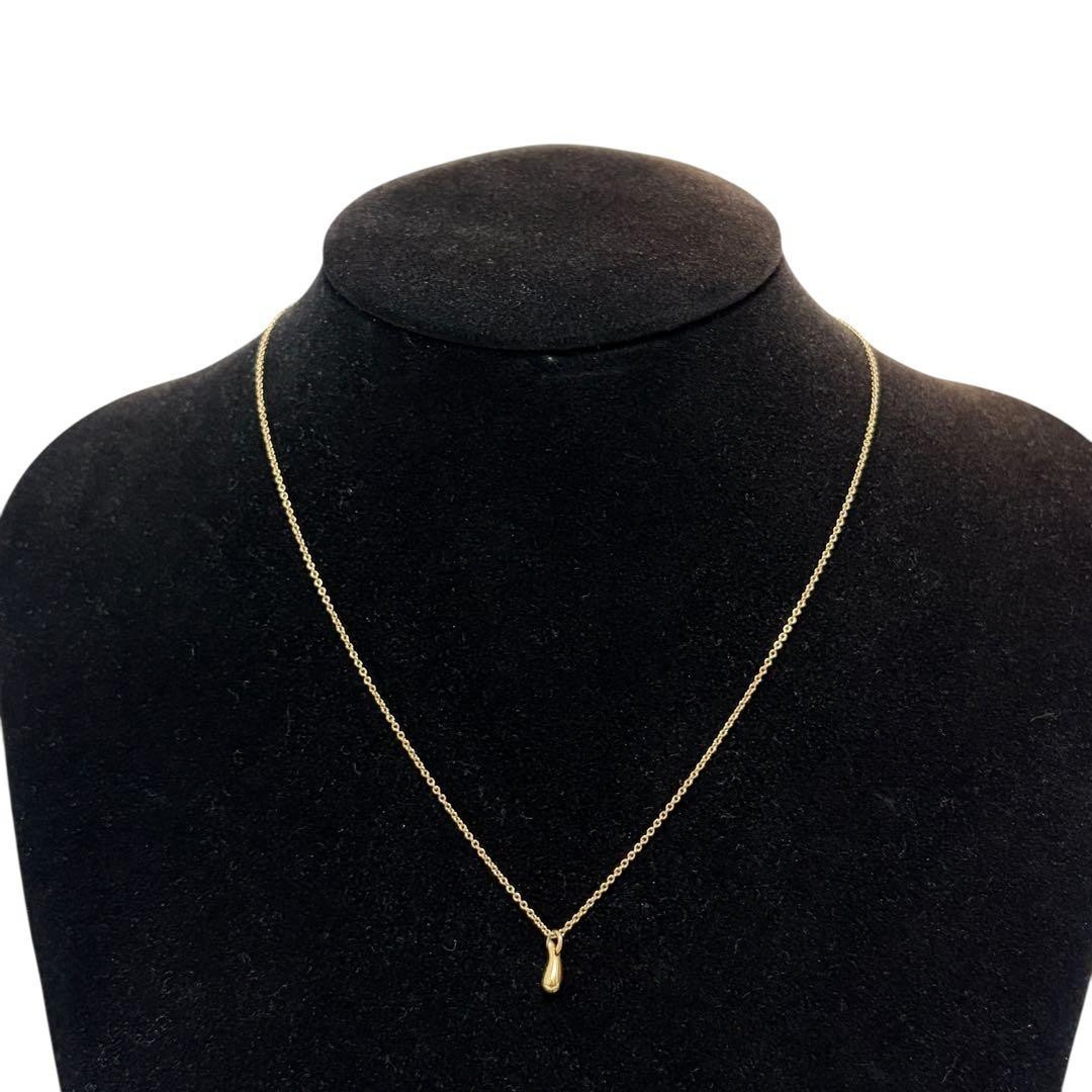 TIFFANY & Co. Teardrop Necklace 750YG 18K Yellow Gold 2.1g 40cm Auth Used