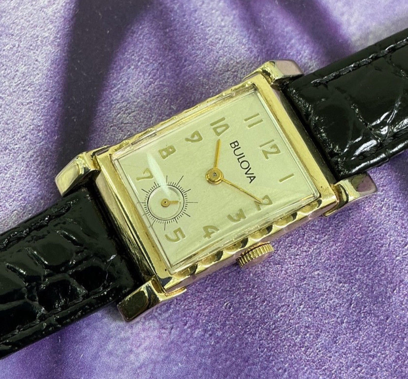 Vintage Bulova 1953 X Dial Fancy Case 21 Jewels Restored One Year Warranty