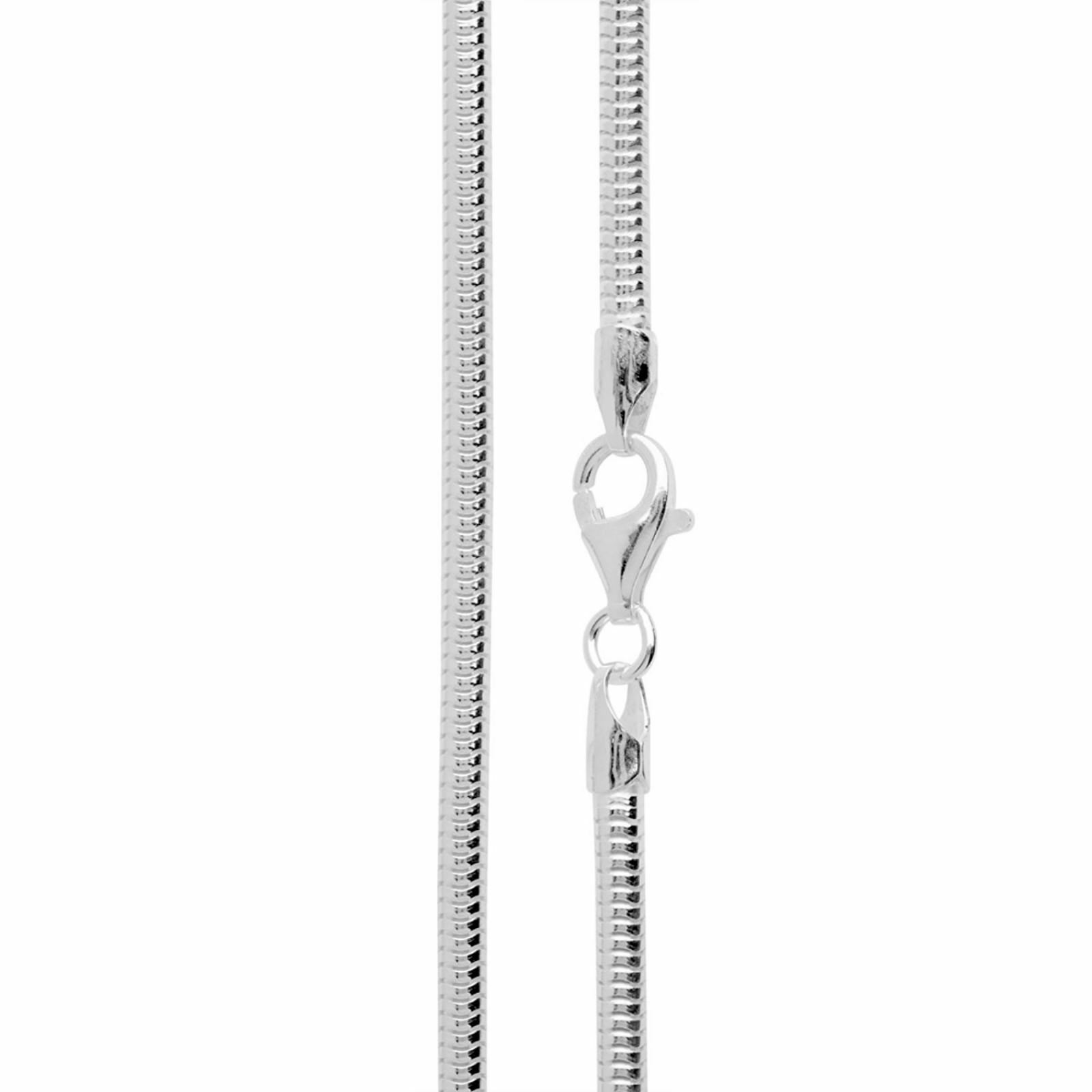 20 inch (50cm) Sterling Silver Snake Chain Necklace with Lobster Clasp UK Seller