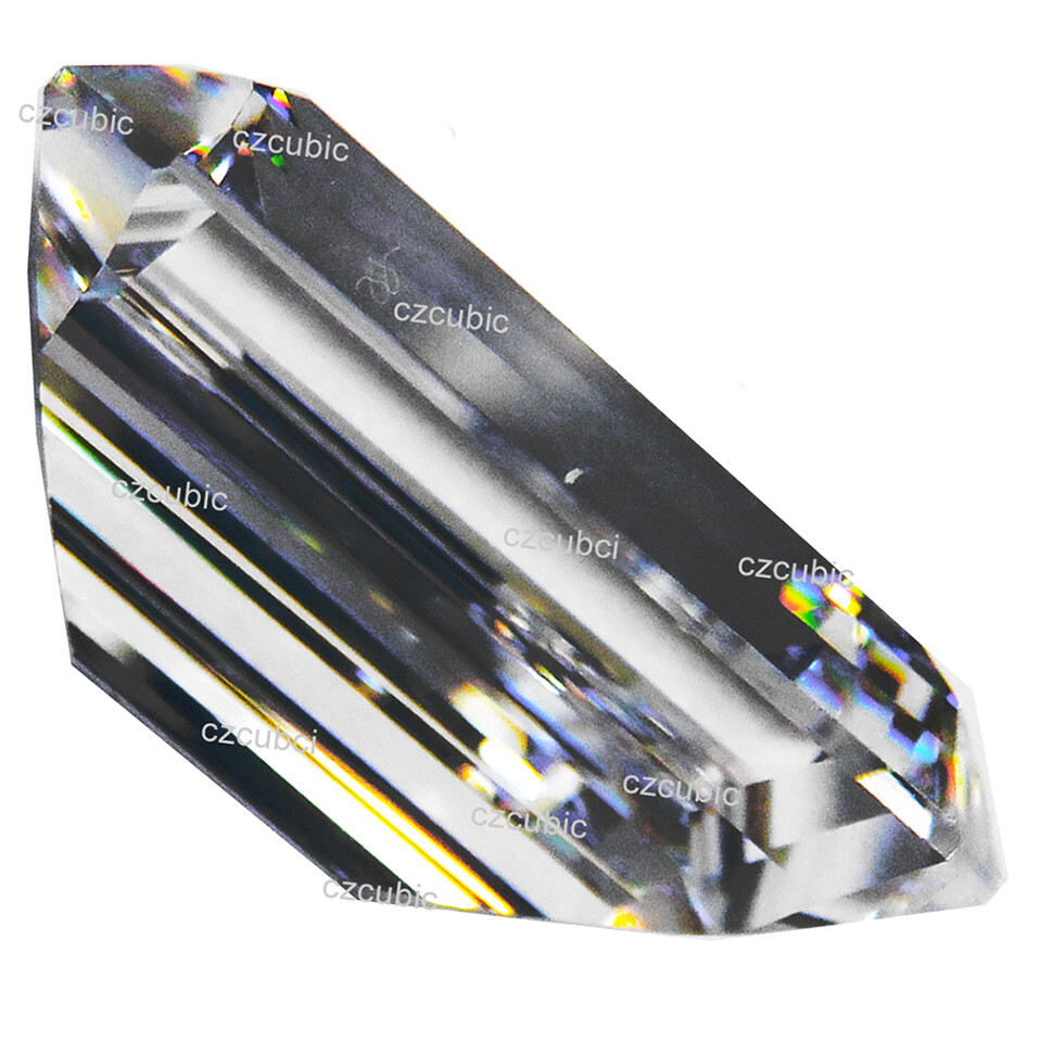 CUBIC ZIRCONIA EMERALD/STEP SHAPE SUPER EXCELLENT QUALITY LOOSE U.S.A SHIPPER