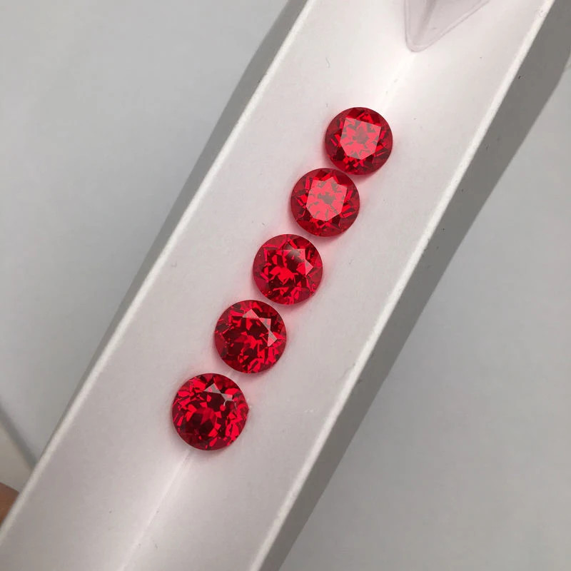 Pigeon Blood Red Lab Grown Ruby Loose Stones AGL Certificate for Jewelry Making