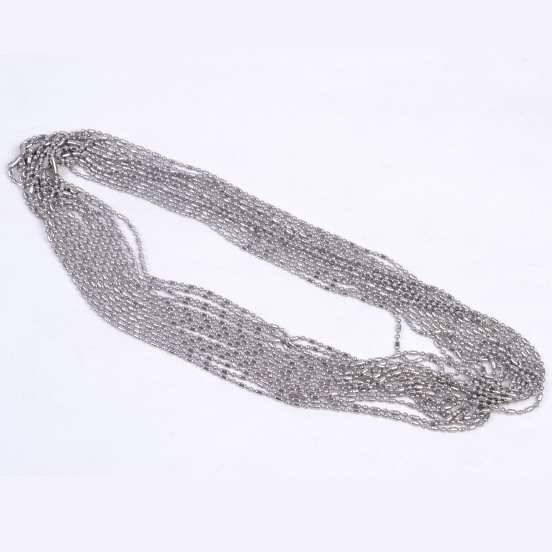 16-40″ 5-100pcs/lot 1.5/2/2.4/3.2mm Ball Chain Stainless Steel Jewelry Necklace