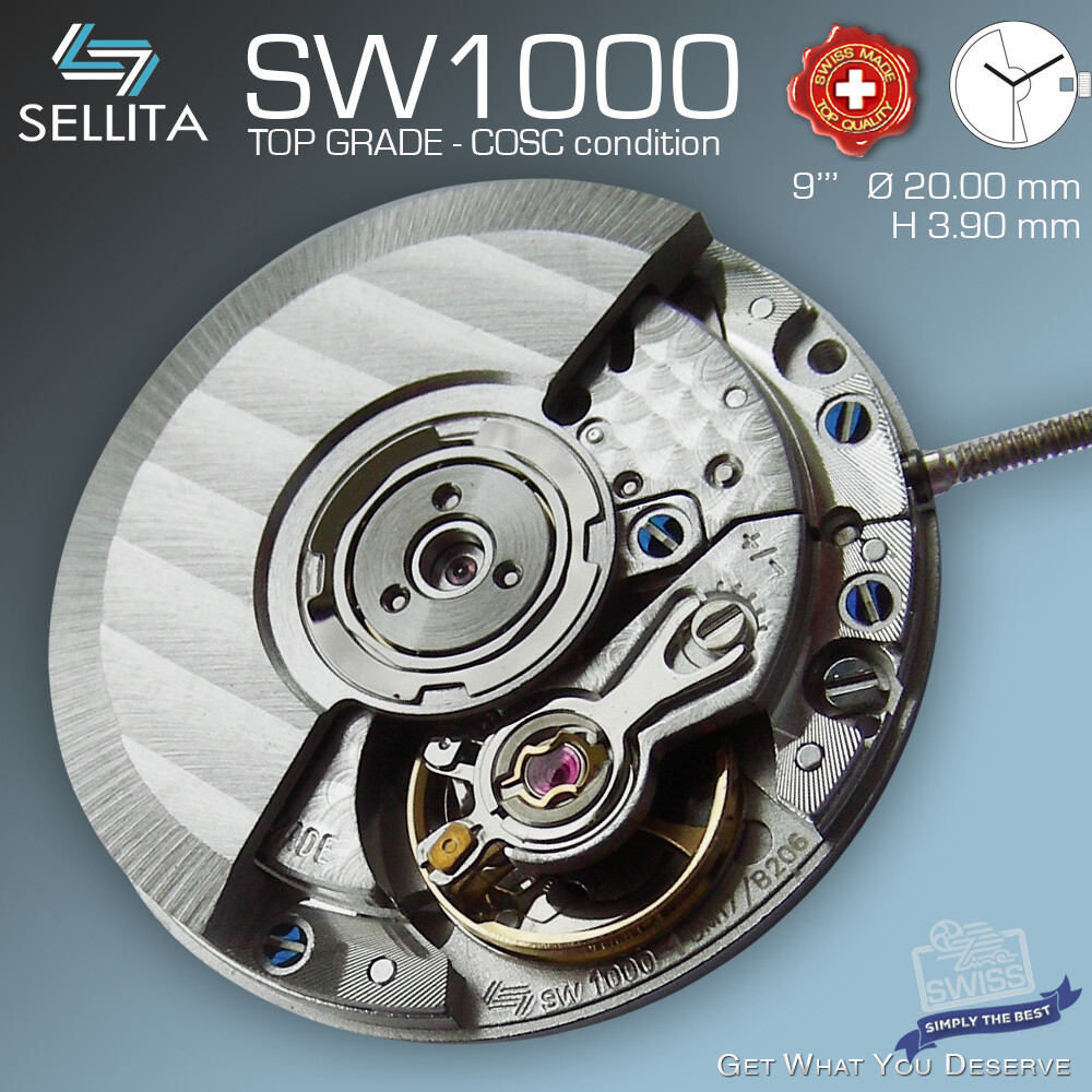 MOVEMENT AUTOMATIC SELLITA SW1000-1, TOP GRADE, COSC qualified Ø 20 mm, 9”’