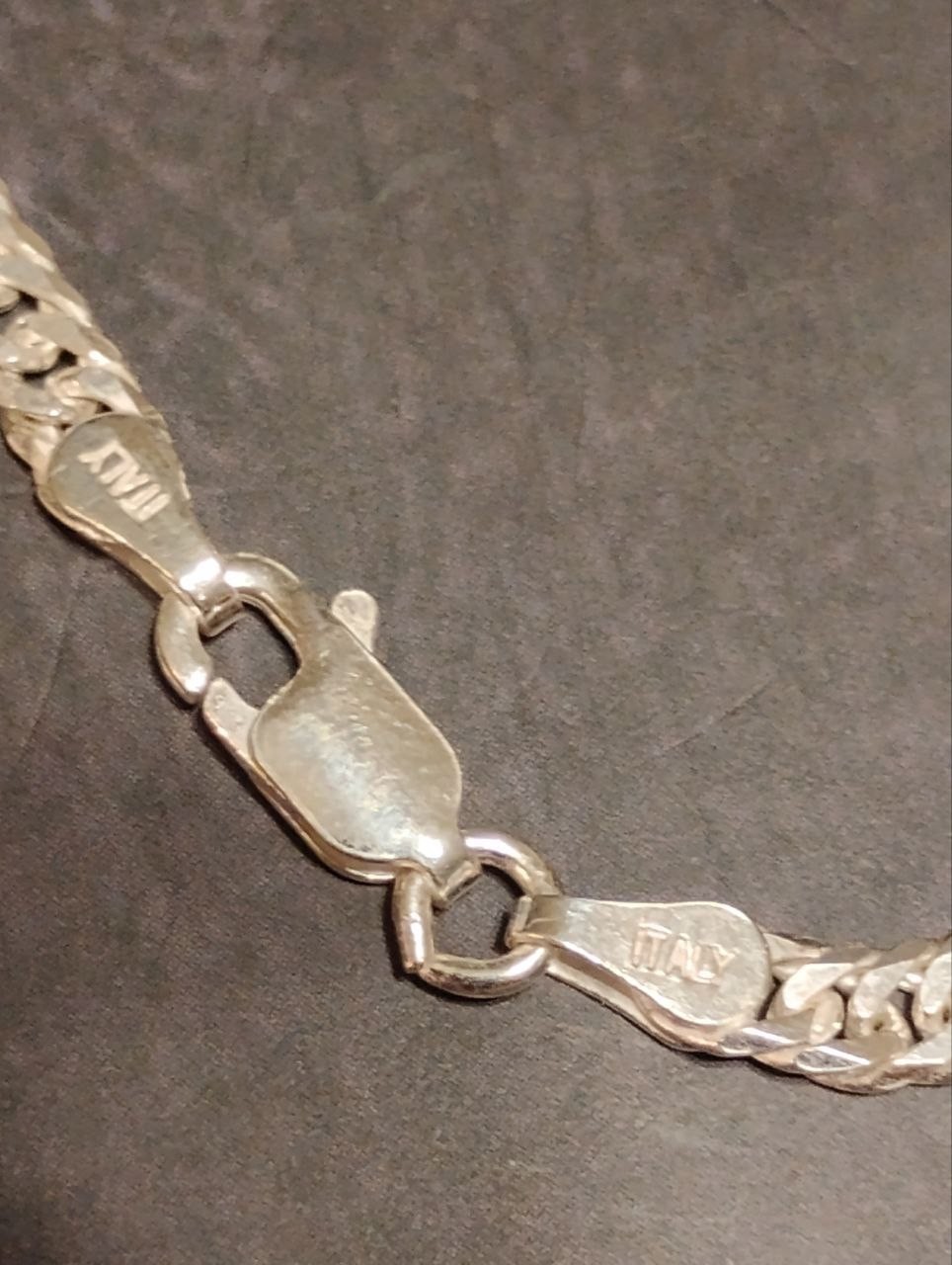 925 Sterling Silver Jesus Head Pendant + 30” Double Curb Chain 3.5mm Italy 24.7g