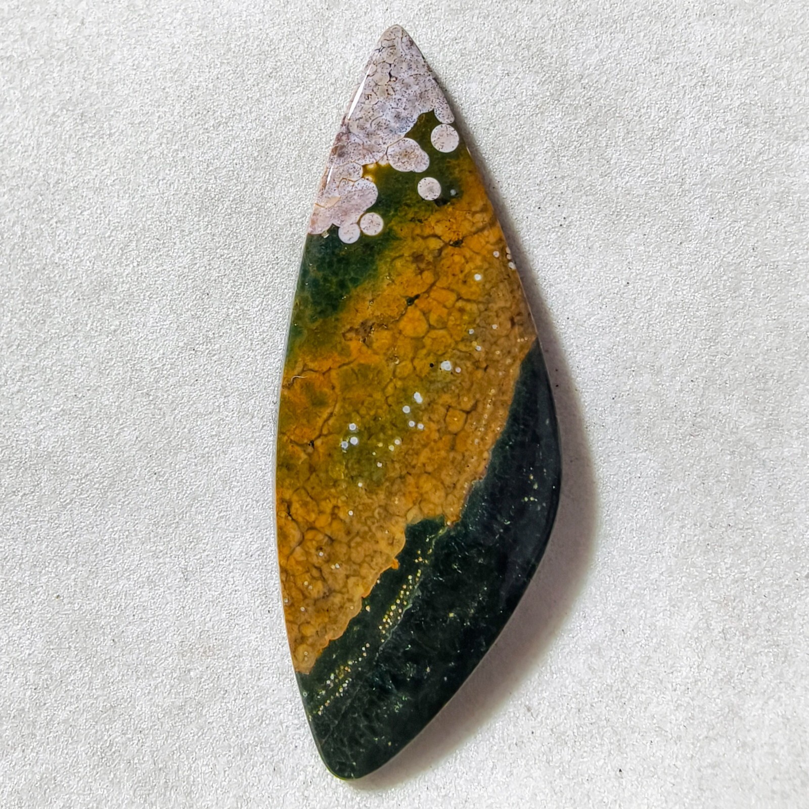 42 Cts Natural Ocean Jasper Cabochon Gemstone For Jewelry 55.3×20.9×5.3 MM