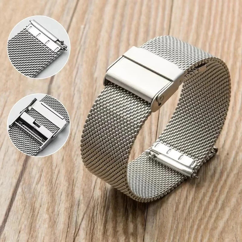 Premium Stainless Steel Milanese Mesh Watch Band Strap 12/14/16/18/20/22/24mm
