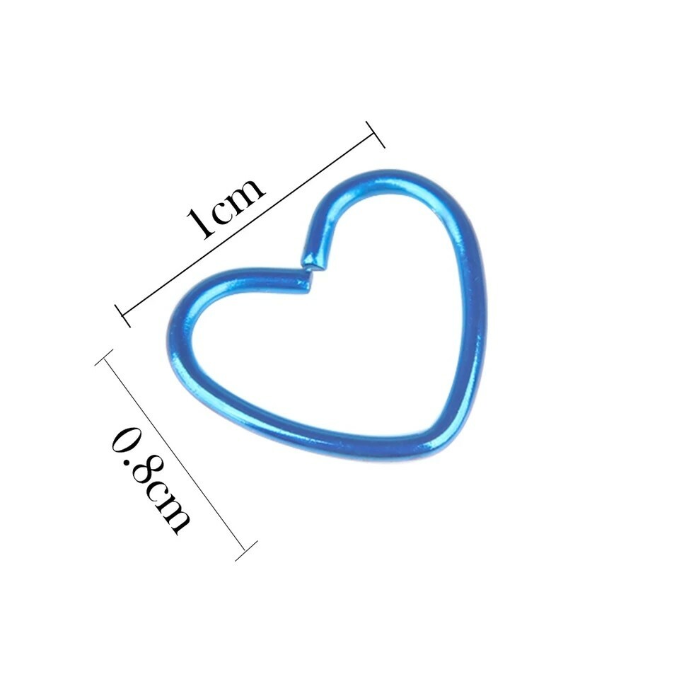 2pcs Surgical Steel Daith Heart Ear Nose Ring Cartilage Tragus Piercings Hoop