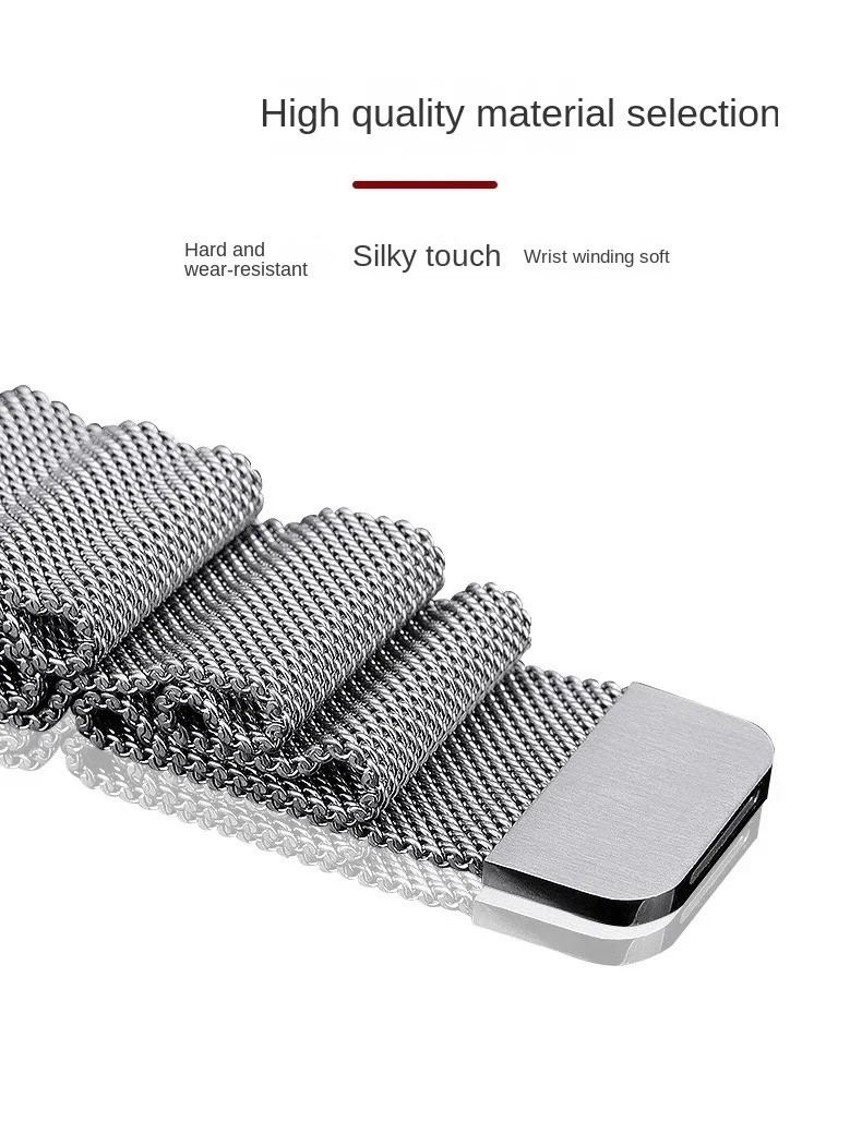 Milanese Loop Stainless Steel Watch Band Magnetic Strap Quick Fit