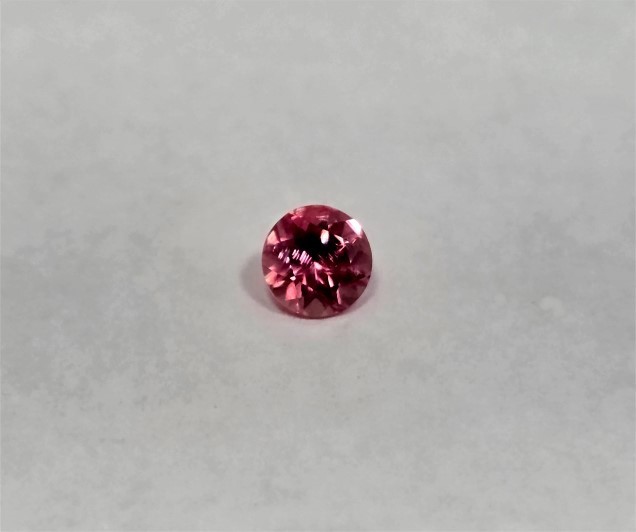Faceted Rhodochrosite, .83 cts., 5.75 mm, SweetHome Mine, Alma, Colorado, #rh83
