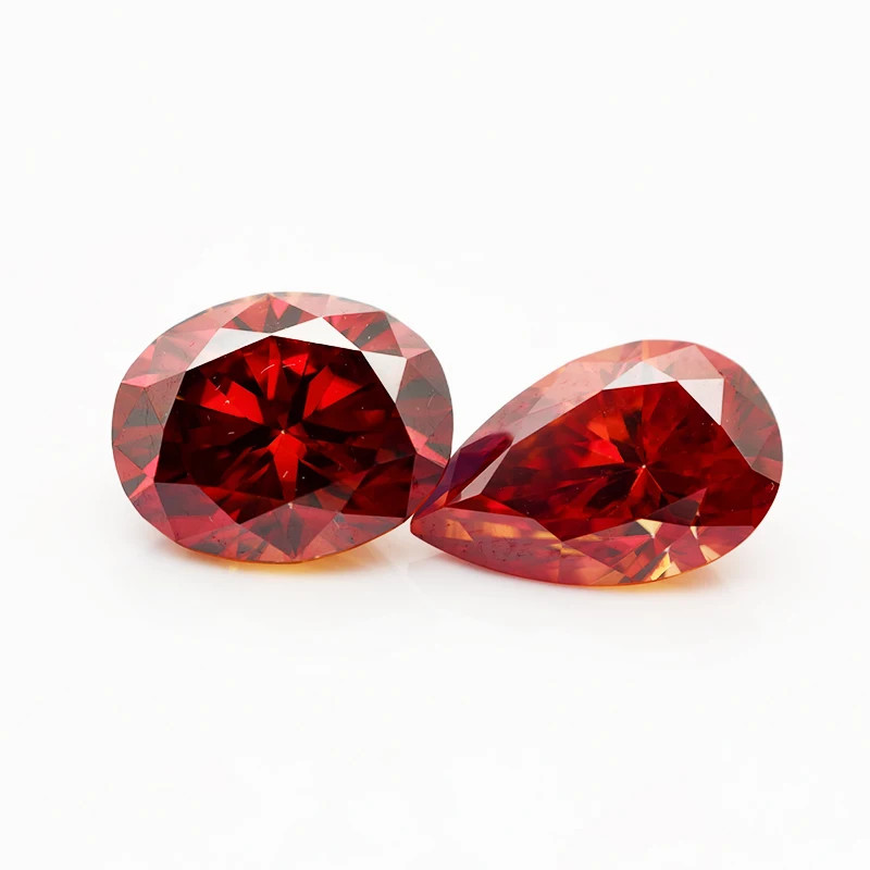 Garnet Color Multi-shape 0.5-3ct Moissanite Stones GRA VVS1 for Jewelry Making