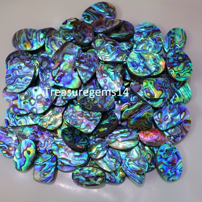250 Crt WHOLESALE LOT MERMAID ABALONE SHELL CABOCHON GEMSTONE AAAA