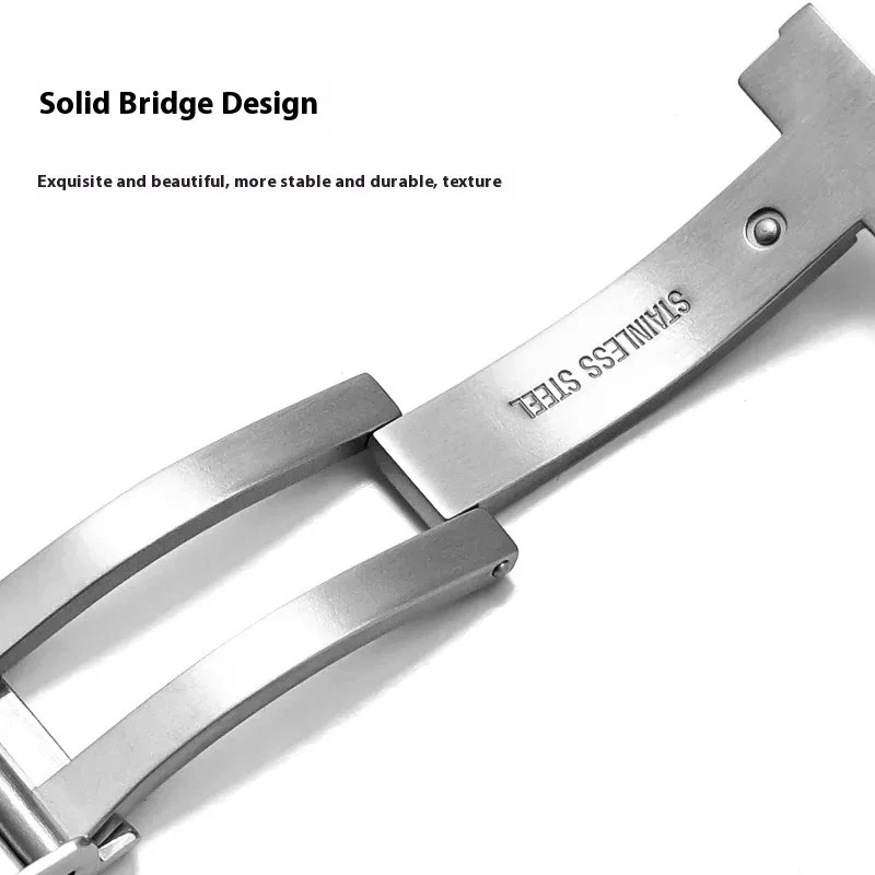 16mm 18mm 20mm 22mm Watch Clasp Folding Buckle 316L Solid Stainless Steel