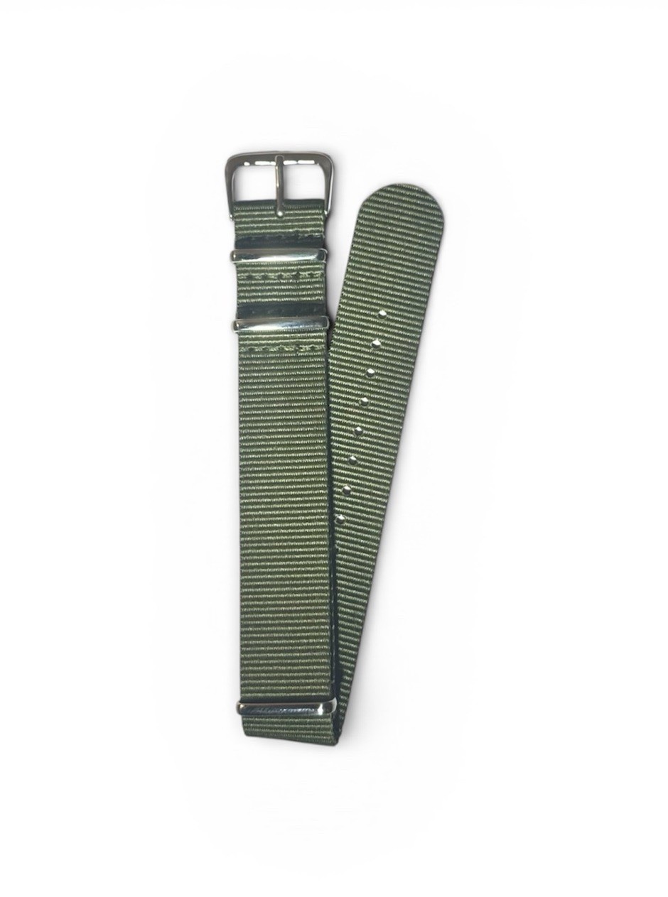 20mm-Green-Premium Ballistic Nylon -G10 Military Strap-Diver Sport Watch Band