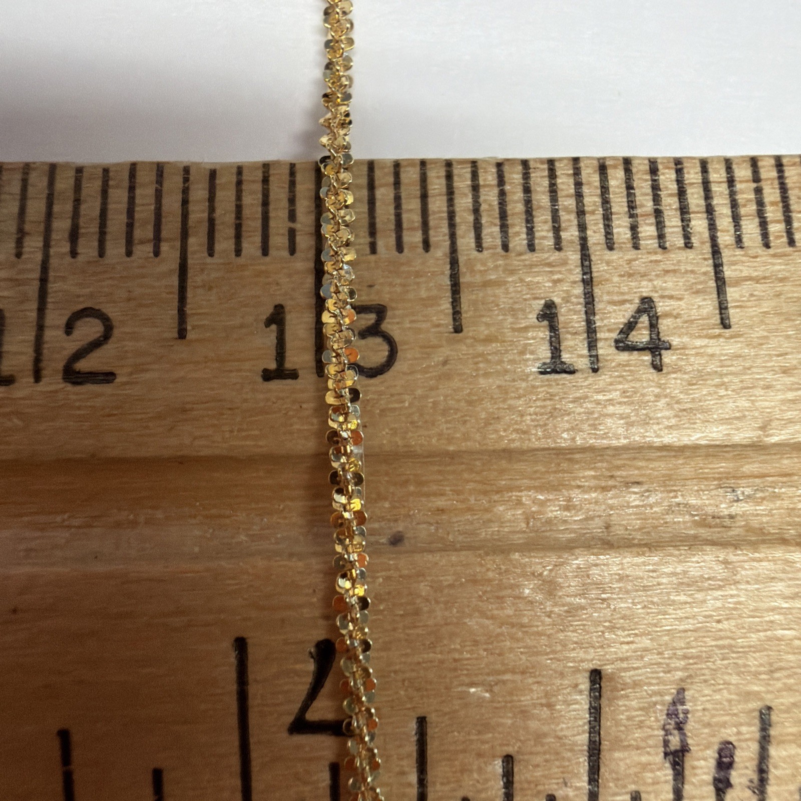14k MILOR ITALY 1mm Popcorn Link 16” Chain