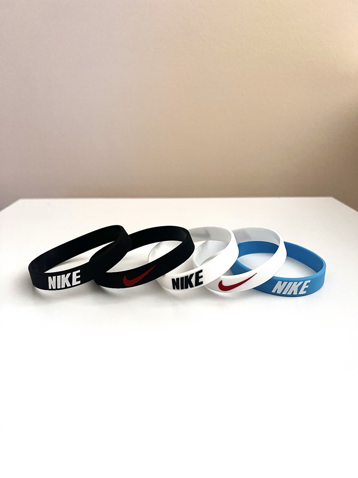 5 Pack of Nike Silicone Wristband Bracelets (Pack #3)
