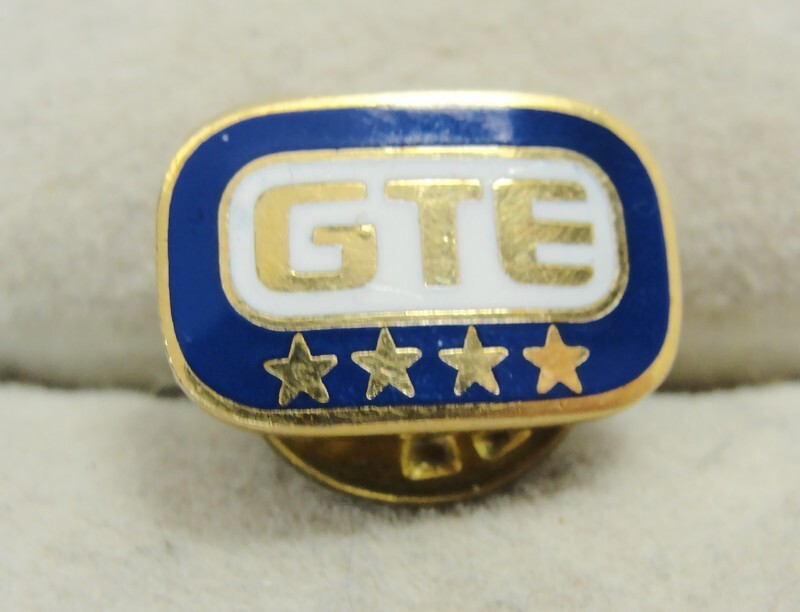 GTE 4 Star 1/10 10Kt Yellow Gold Filled Emblem Tie Tack Lapel Pin