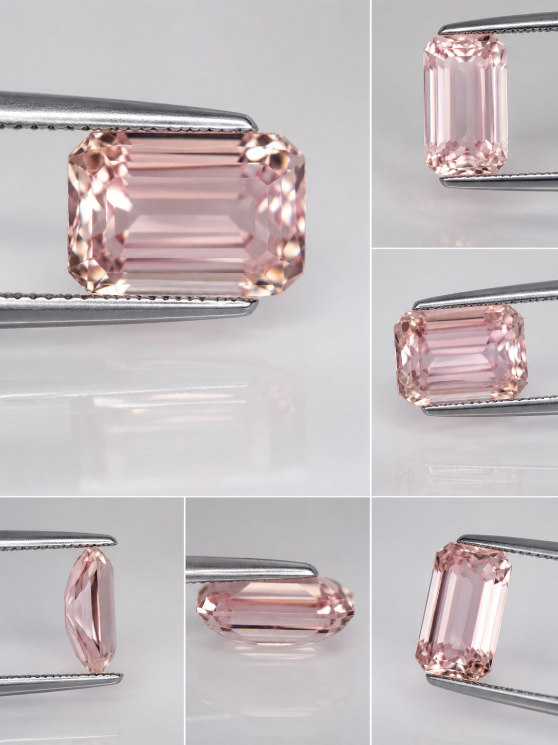 Pink Morganite Gemstone, 7x5mm Octagon Cut, 1.49 Carat Loose Gemstone