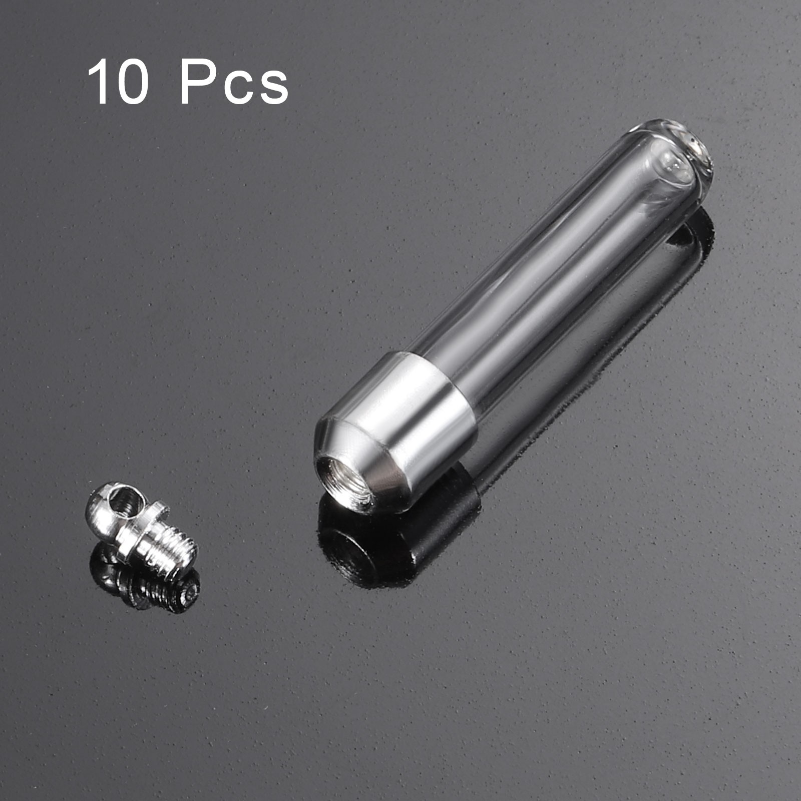 10Pcs Transparent Wishing Bottles 6mm Widths for Necklace DIY Pendant Craft