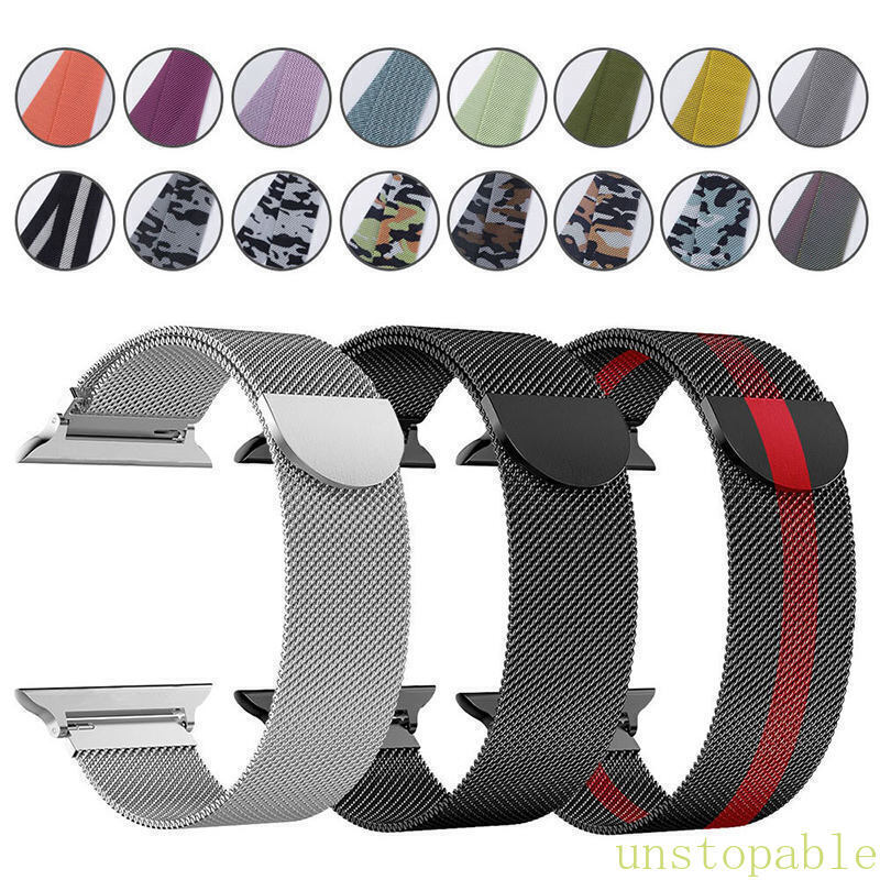 Metal Strap For Apple Watch Series 9 8 7 6 SE 5 4 2 Magnetic Milanese Loop Band